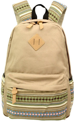 

Aeoss Causal Style Canvas Laptop Shoulder School Collage Aztec Triba Print bag 25 L Backpack(Khaki), Brown