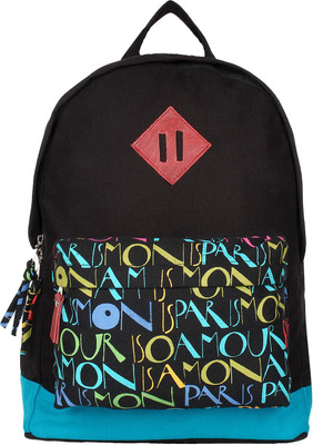 

Anekaant Paris 17 L Backpack(Multicolor), Black