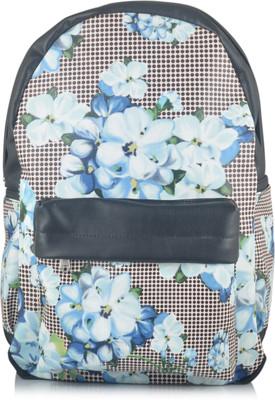 

Shaun Design Blue Floral Leatherette 8 L Backpack(Blue)