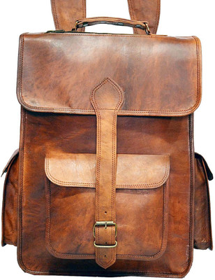 

Hide1858 Genuine Leather Dark Tan 2.5 L Backpack(Brown)