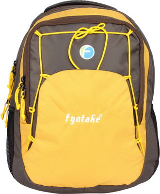 

Fyntake Fyntake ERAM1165 backpack K-BAG 30 L Backpack(Brown), Brown & yellow