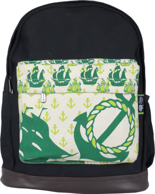 

Kanvas Katha Fashion Canvas Printed 15 L Backpack(Black)