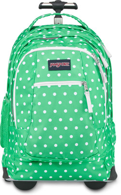 

JanSport Driver 8 36 L Trolley Laptop Backpack(Green), Seafoam green/white dots