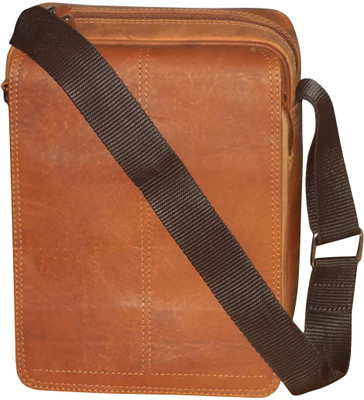 

Kan Tan Hunter Leather Backpack/Messenger Bag For Men and Women 7 L Backpack(Tan)