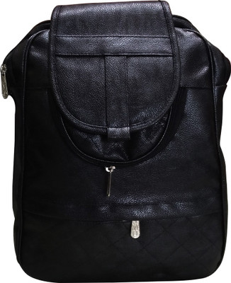 

Groset Flap with Double partition Round Chain Backpack 4 L Backpack(Black)