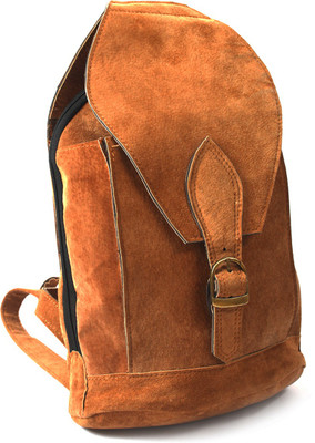 

Hobo Suede Leather 5 L Medium Backpack(Tan), Brown