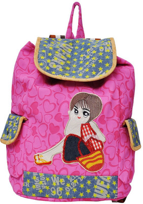 Hawai Cute Pink 13.4 L Medium Backpack(Pink), Pink-01