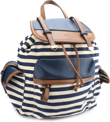 

Allen Solly Backpack(White, Blue), Off white & blue
