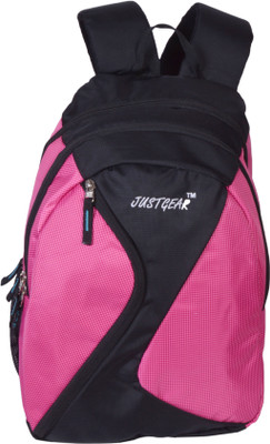 

JustGear JG_710_Checks_Pink 25 L Backpack(Black, Pink), Black and pink