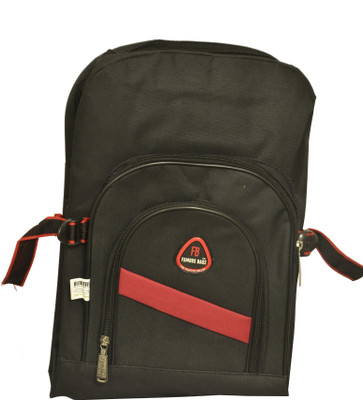 

Parco Stylish 15 L Backpack(Black), Black and red