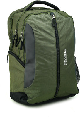 

American Tourister Buzz 11 Laptop Backpack(Green, Black), Olive and black