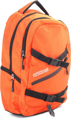 

American Tourister Zing 2016 002 Laptop Backpack(Black, Orange)