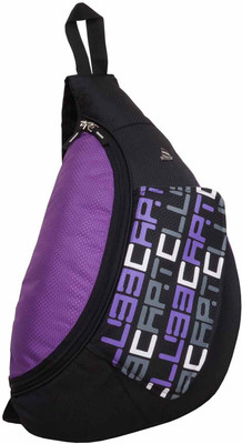 Clubb Flat Cross College Casual 15 L Backpack(Multicolor), Black & purple