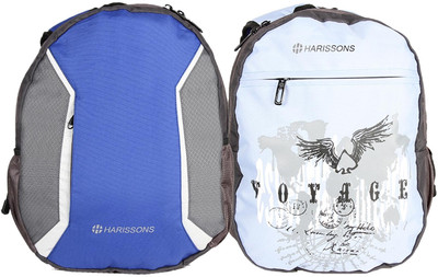 

Harissons 2 Face Turtle 21 L Free Size Backpack(Grey, Blue), Royal blue;grey