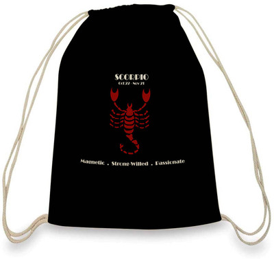 

ColorPlus Scorpio Drawsting Bag001 3 L Regular Backpack(Black, Red, White)
