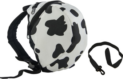 

Meded Baby Safety Harness Strap Bag-Cow 4 L Backpack(White, Black)