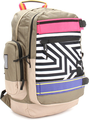 

Puma PY Blaze Backpack(Beige, Green), Burnt olive;team khaki;beetroot purple;graphic