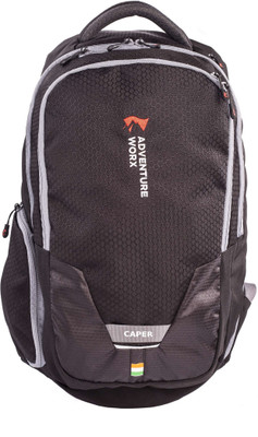 

Adventure Worx Caper 20 L Laptop Backpack(Black, Grey)