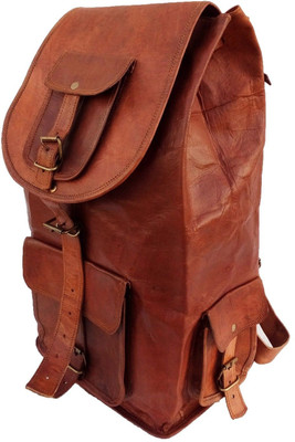 

Pranjals House leather girls bag 16 L Backpack(Brown)