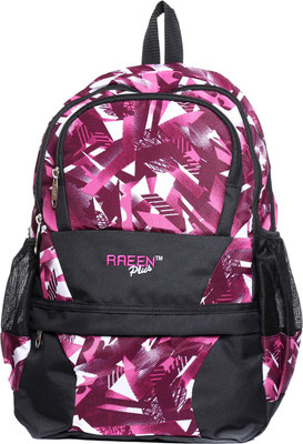 

Raeen Plus Abstract-RP0002-Blk-Pink 10 L Backpack(Multicolor), Black