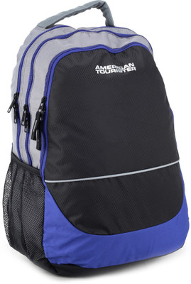 

American Tourister Code 15 Backpack(Multicolor), Black and grey