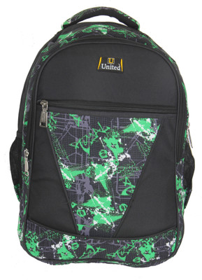 

United Bags FlashLight 35 L Medium Laptop Backpack(Green, Black), Black;green