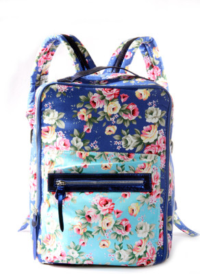 

Via Harp flowercious 12 L Laptop Backpack(Blue)