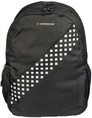

Harissons Square BK PK 22 L Free Size Backpack(Black, White)