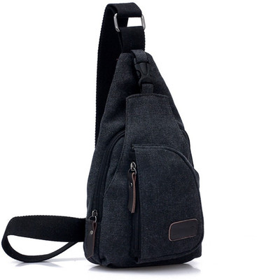 

Aeoss Messenger Sling Fashion Shoulder Canvas Men Sport Casual Outdoors Hiking Travel 2 L Backpack(Black)