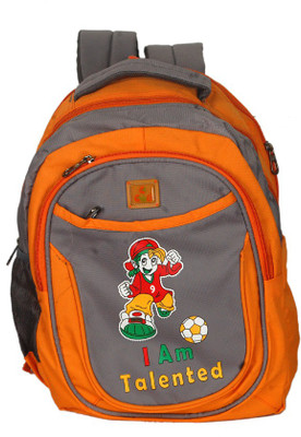 Pandora Premium Quality School Bag 20 L Backpack(Orange, Grey), Grey;orange