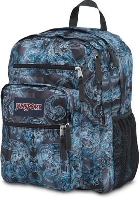

JanSport Big Student 34 L Backpack(Blue, Black), Multi ornate blues