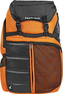 Fastrack 25 L Large Backpack(Black, Orange)