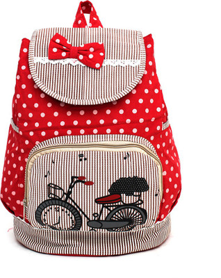 

Pochette Red Cycle Printed 10 L Backpack(Red)