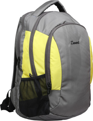 Zwart PLAINTO-Y 25 L Backpack(Grey, Yellow)