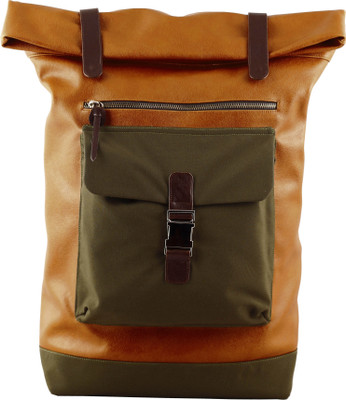 

Harp Belfast Weekender 9 L Medium Laptop Backpack(Beige), Green
