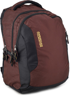 

American Tourister Buzz 03 Laptop Backpack(Brown, Black), Brown and yellow
