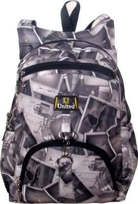 

United Bags Girls Postcard 13 L Small Backpack(Grey)