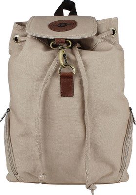 

Zobello Casual Dyed Canvas Bagpack 17 L Backpack(Brown), Light brown canvas
