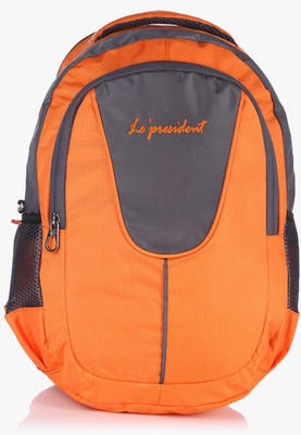 

President Cosmo-Neo-Orange 30 L Medium Backpack(Black, Orange)
