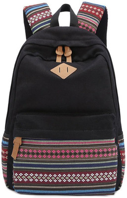 

Aeoss Causal Style Canvas Laptop Shoulder School Collage Aztec Triba Print bag 25 L Backpack(Black)