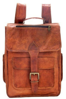 

CRAFAT Men Women Travel Luggage 16" Leather Satchel 15 L Backpack(Brown)