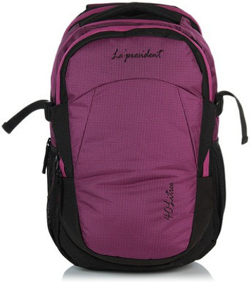 

President Husky 40 L Medium Backpack(Purple, Black), Wine