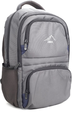 

HIMA Laptop Backpack(Grey), Grey and navy blue