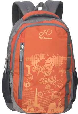 

High Dreams LBP004 25 L Laptop Backpack(Multicolor), Peach;silver