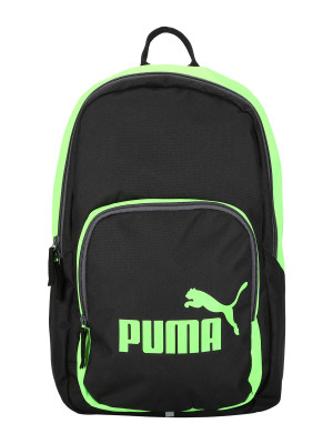 

Puma Phase 21 L Laptop Backpack(Black, Green), Green gecko-puma black