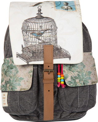 

The House of Tara Printed Canvas 046 20 L Medium Backpack(Multicolor)