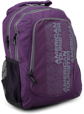 

American Tourister Code 14 Backpack(Grey, Purple), Purple and grey
