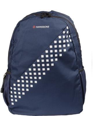 

Harissons Square BK PK 22 L Free Size Backpack(Blue, White), Navy blue