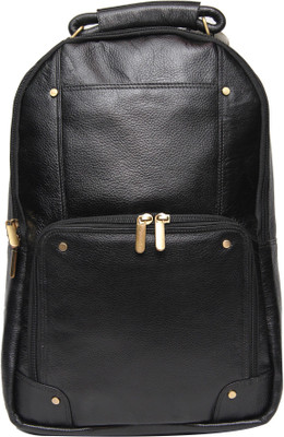 

C Comfort Genuine Leather 15 L Medium Laptop Backpack(Black)