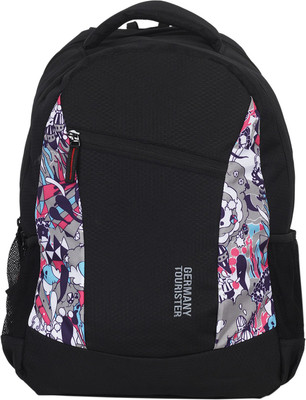 

Germany Tourister GTT01BPPTBLKMULTICARTOON 26 L Backpack(Multicolor), Black with printed multi cartoon